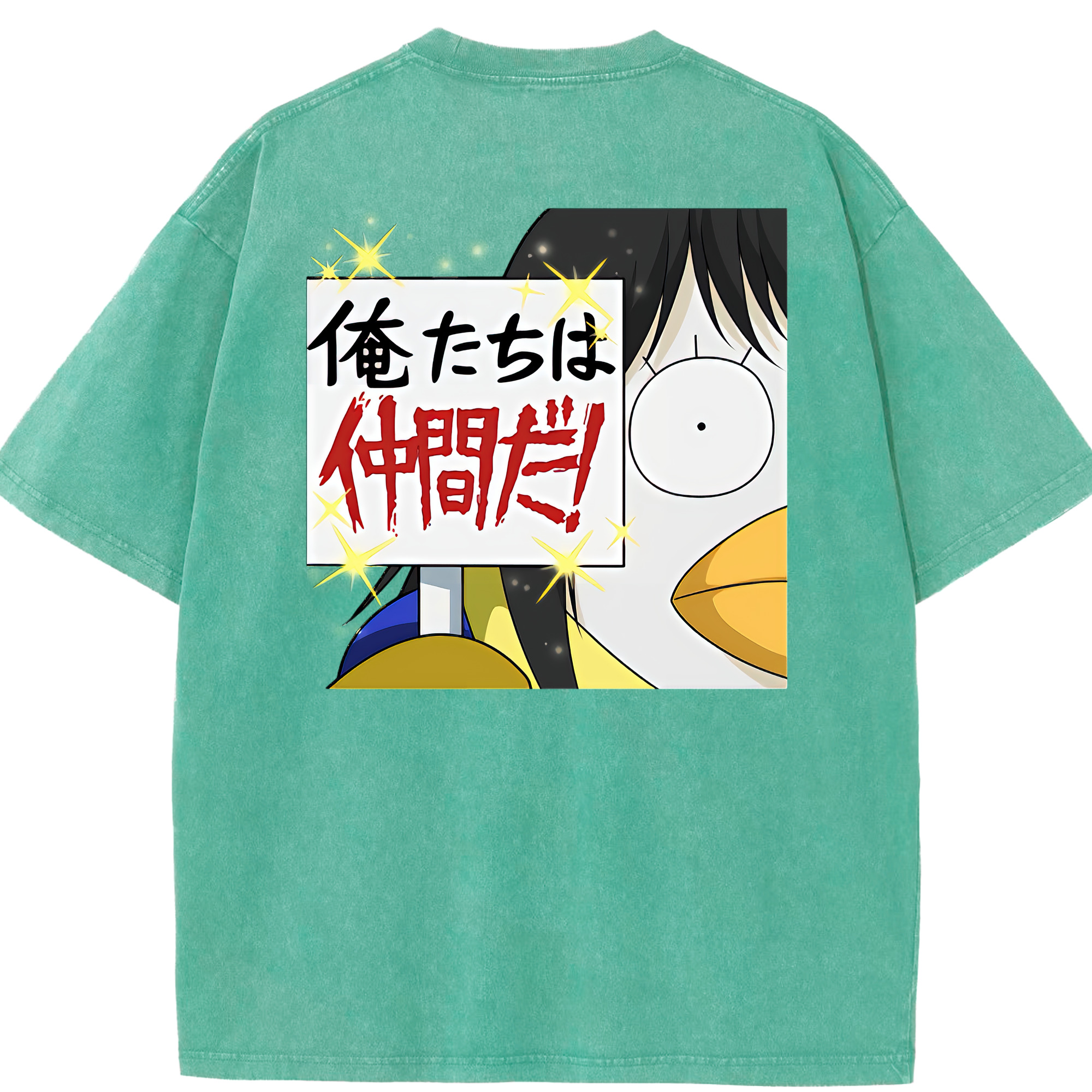 （画像用） ぎんたま 坂田銀時（さかたぎんとき） 神楽 志村新八（しむら しんぱち） GINTAMA Sakata Gintoki Kagura Shimura Shinpachi 綿100% ヴィンテージ風 半袖Tシャツ（背面プリント）